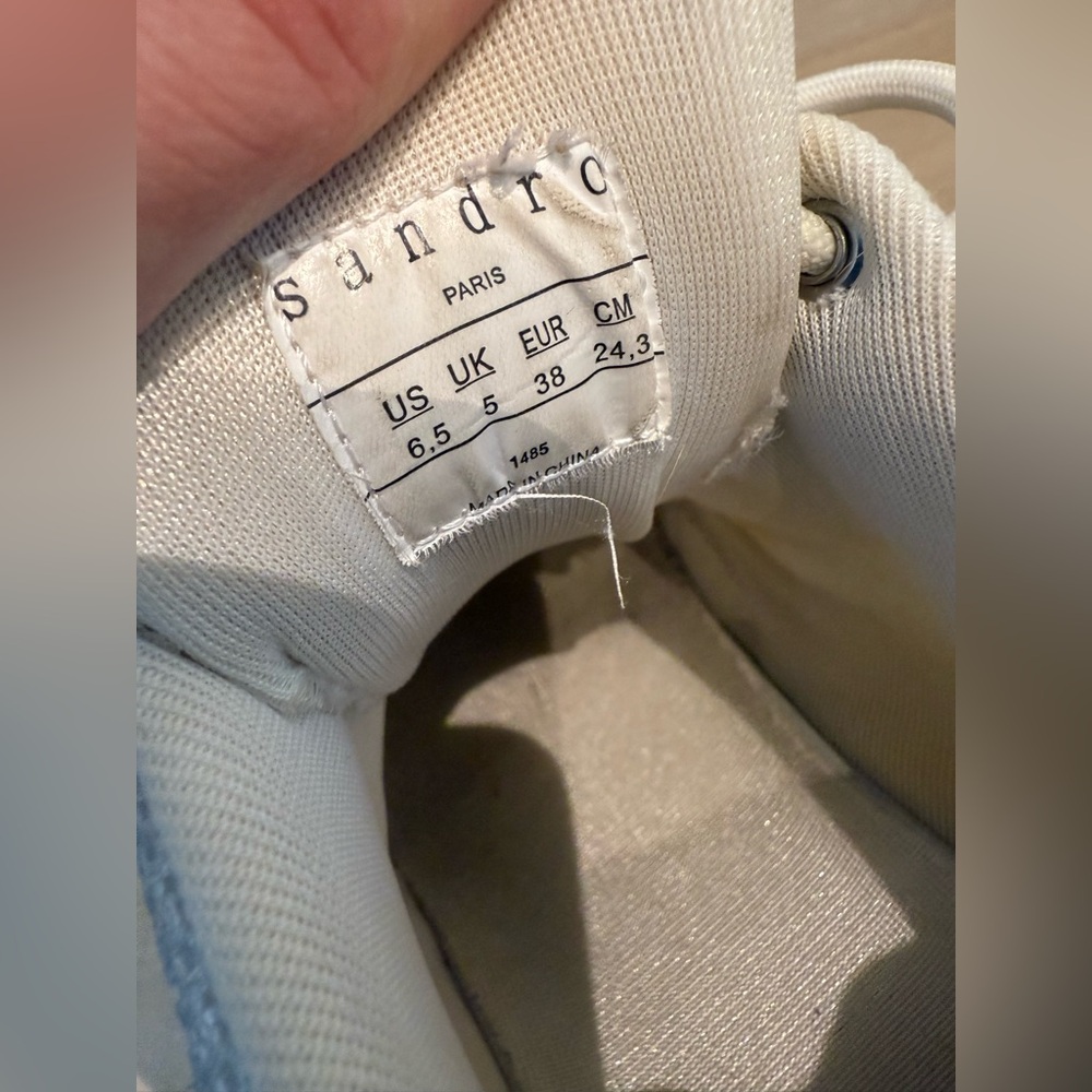 Sandro Paris Astro Chunky White Sneakers - Picture 7 of 7
